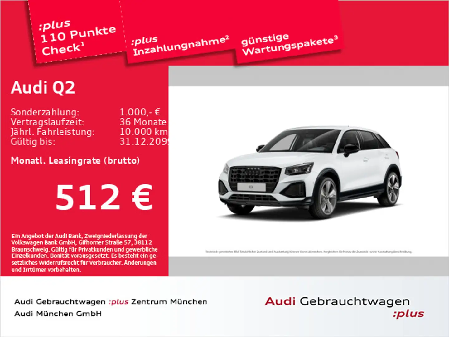 Audi Q2 advanced 35 TFSI 110(150) kW(PS) S tronic Weiß - 1