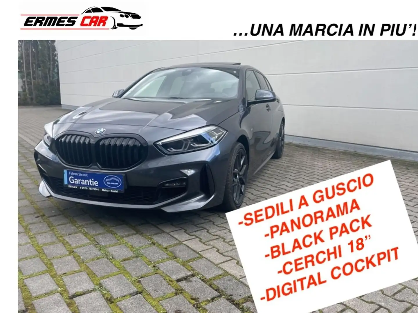 BMW 118 i MSPORT 140CV-TETTO-SEDILI-BLACK-VIRTUAL-18" Grigio - 1