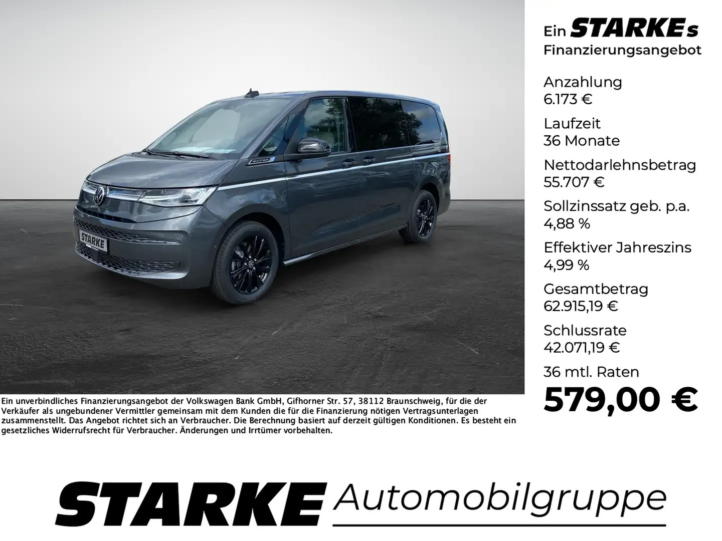 Volkswagen T7 Multivan 2.0 TDI DSG Style lang Gris - 1