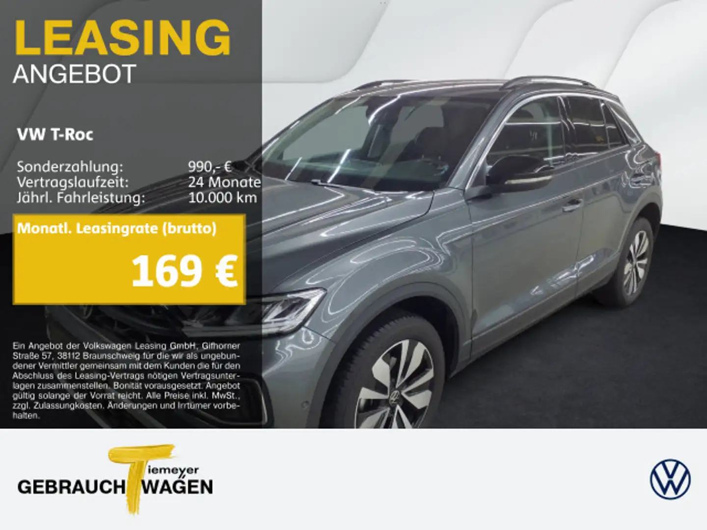 Volkswagen T-Roc 1.0 TSI GOAL LM17 NAVI SITZHZG PDC Grau - 1