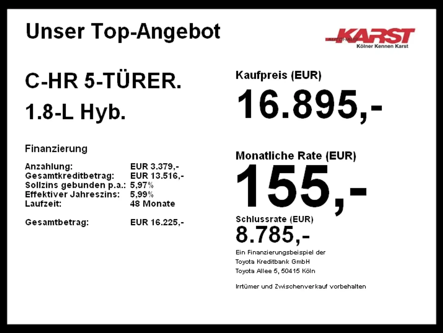 Toyota C-HR 5-TÜRER. 1.8-L PDC v+h Kamera Teilleder SHZ Gris - 2