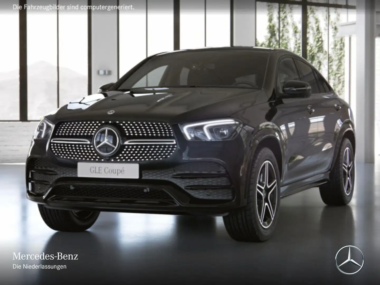 Mercedes-Benz GLE 350 e Coupé 4M AMG+NIGHT+PANO+360+MULTIBEAM Schwarz - 2