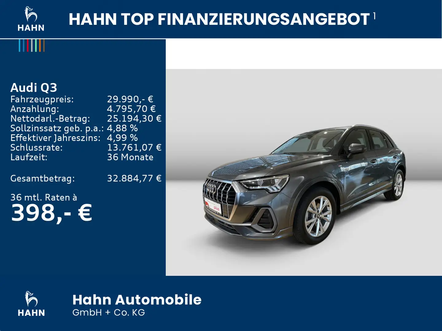 Audi Q3 35TFSI S-tronic S-line Navi LED Pano Virtual Grau - 2