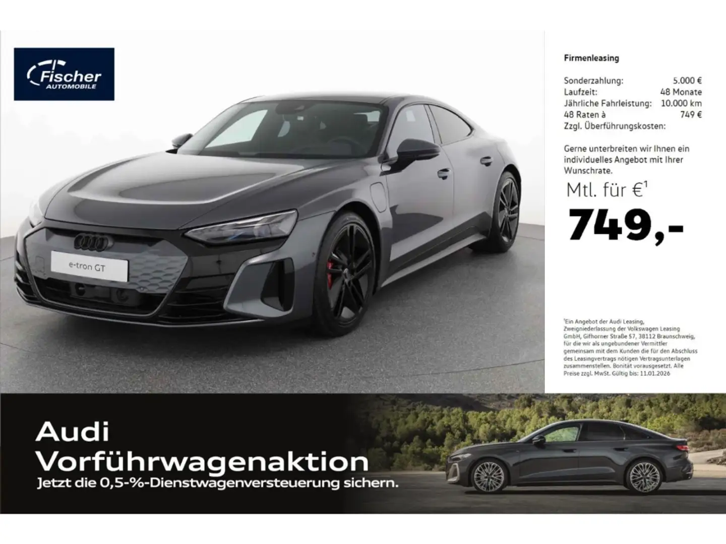 Audi e-tron GT Elektromotor quattro LP: 162.790,-/Head-up/B&O/Amb Grau - 1