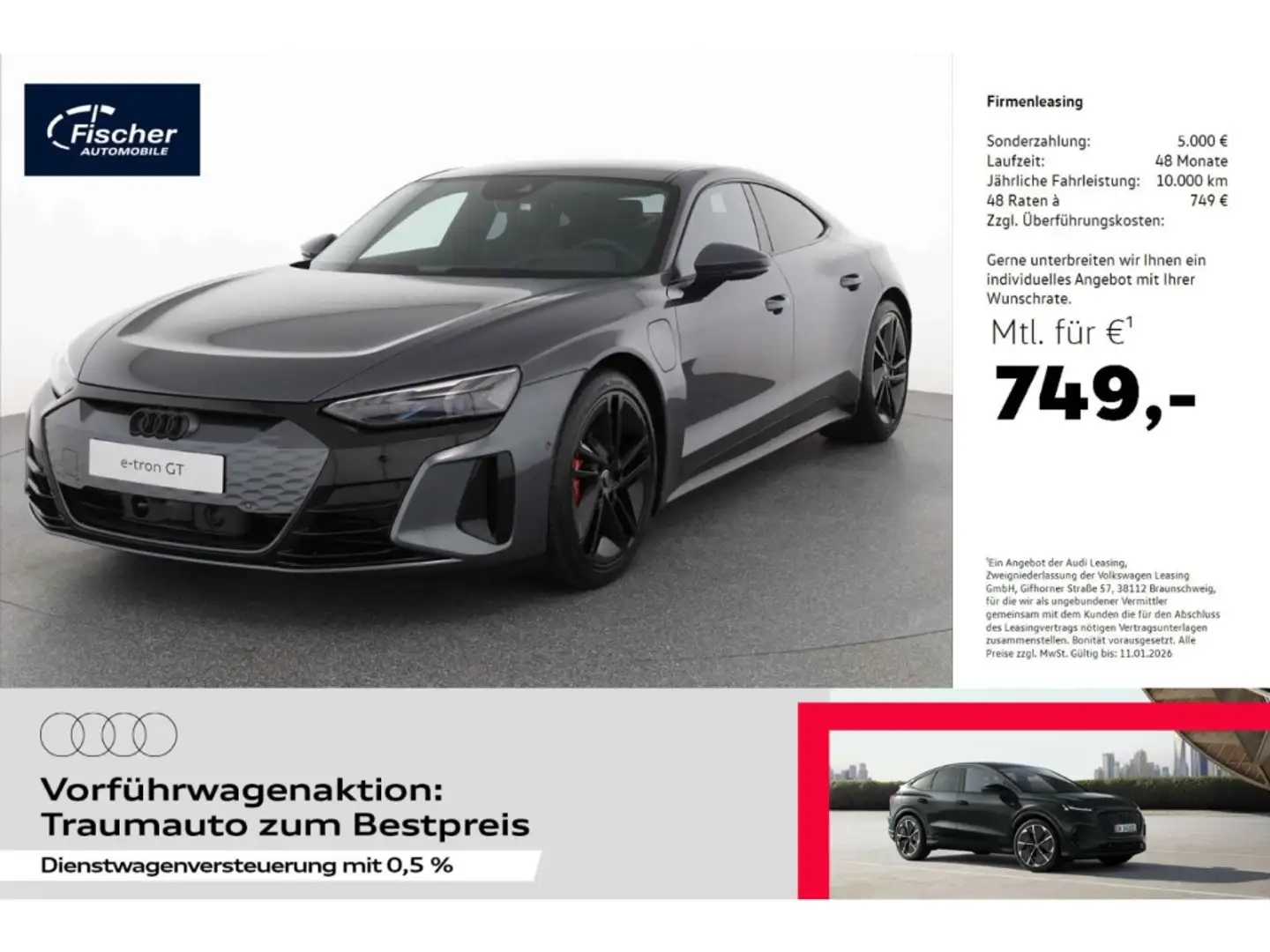 Audi e-tron GT Elektromotor quattro LP: 162.790,-/Head-up/B&O/Amb Gri - 1