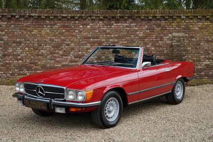 Mercedes-Benz SL 350 Full history available, Exterior in Signal Red wit