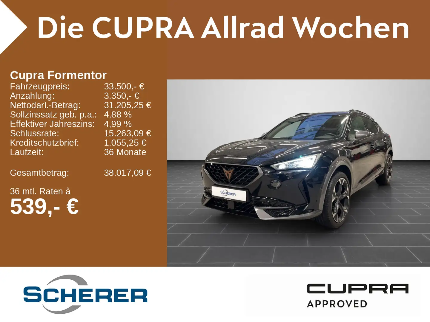 CUPRA Formentor VZ 2.0 TSI 4Drive NAVI PANO KAMERA Schwarz - 1