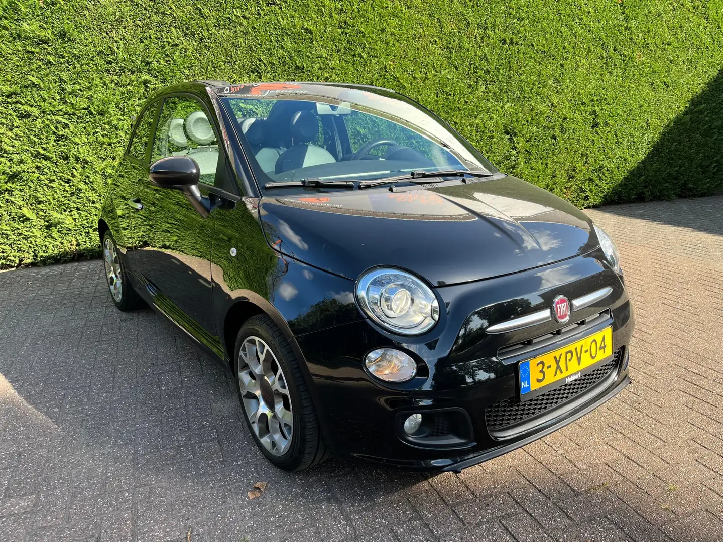 Fiat 500C 0.9 TwinAir Turbo 500S, Airco, PDC, Xenon, Cabrio, Zwart - 2