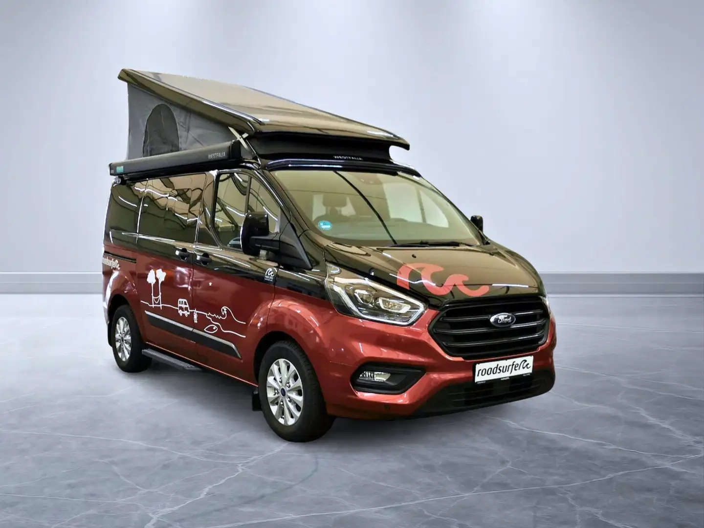 Ford Transit Custom Nugget Markise, Aufst.D, Heckküche, StHz, Außendsc Noir - 1