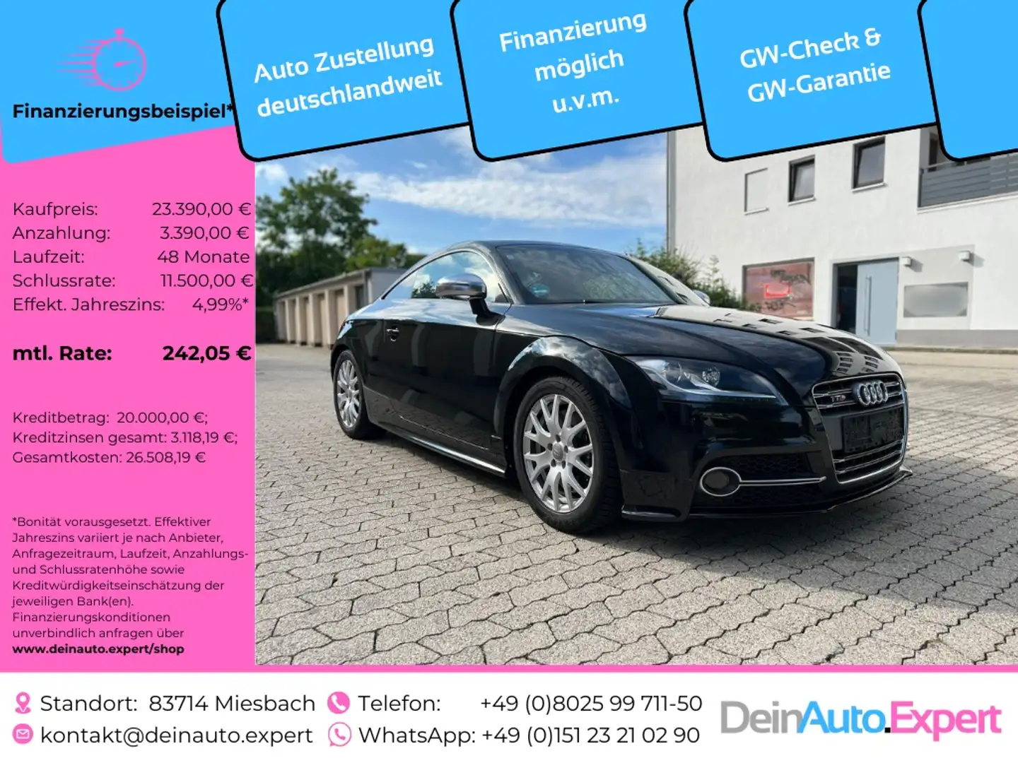 Audi TTS quattro *310PS*Alc/Leder*Xenon*NAVI*CAM*CarPlay Noir - 1