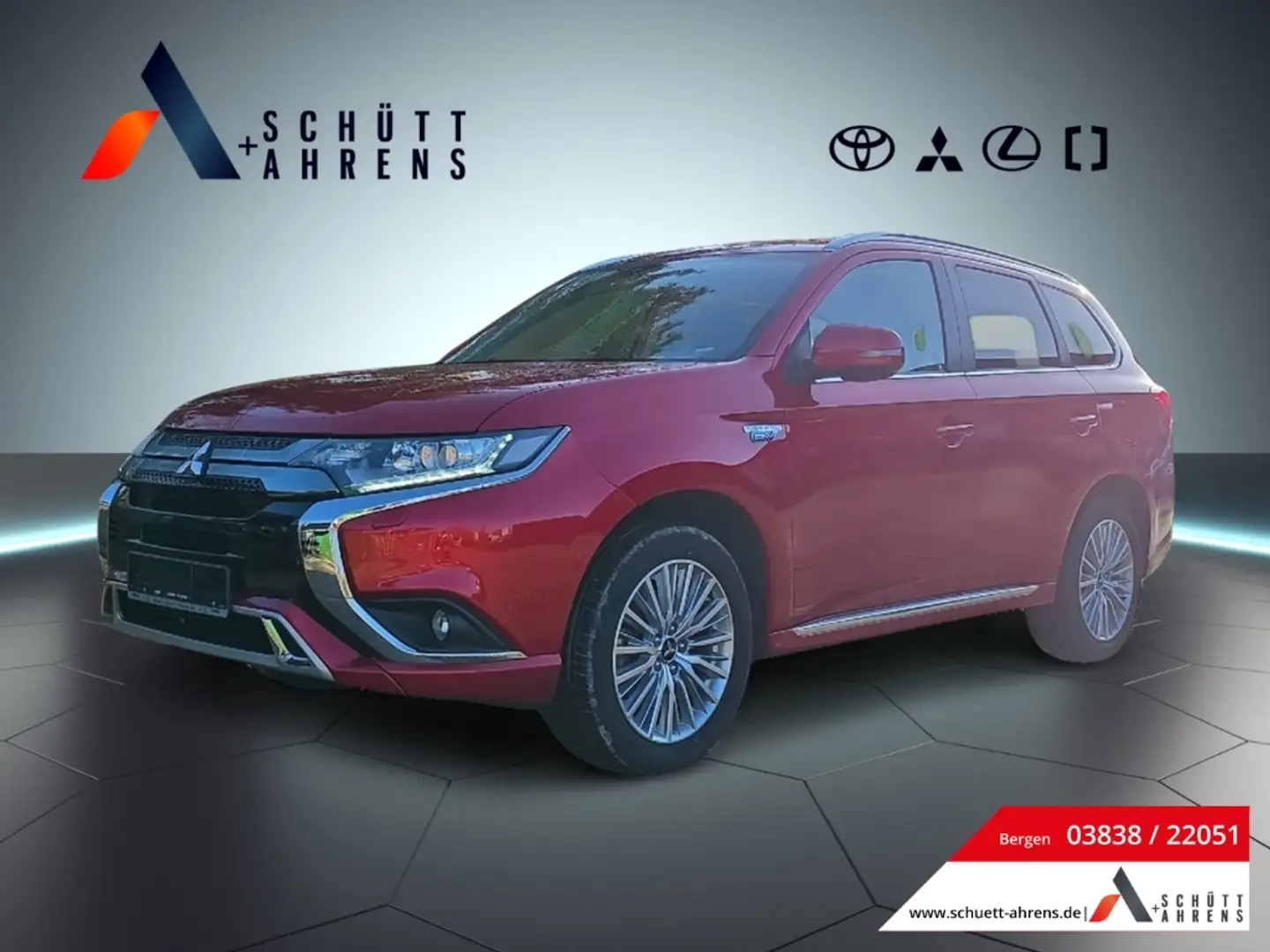 Mitsubishi Outlander PHEV Basis Spirit SHZ Regensensor Temp Rückfahrkam Rot - 1