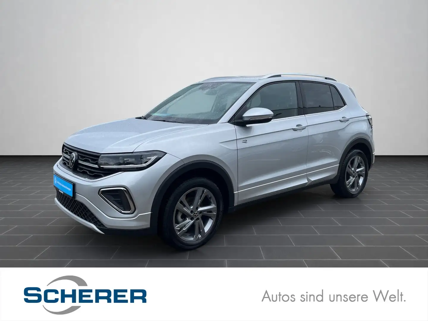 Volkswagen T-Cross 1.0 R-Line TSI NAVI/PDC/LED-Matrix-Schei Silber - 1