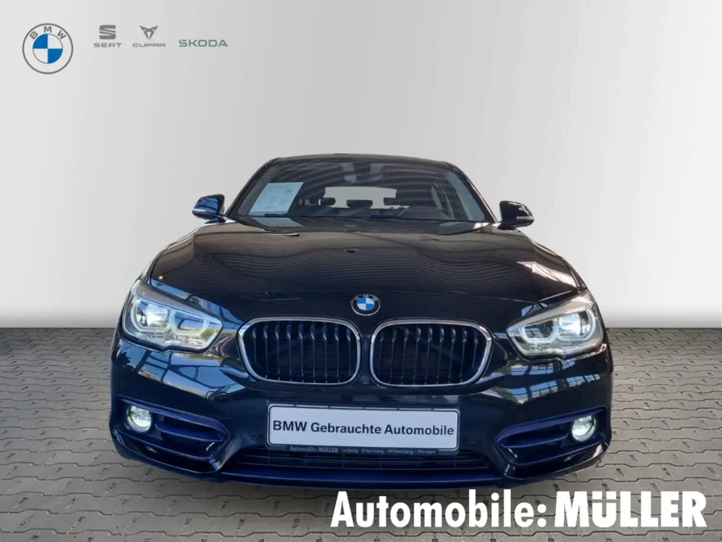 BMW 120 i Sport Line Navi Soundsystem LED Klimaautom Fahre Noir - 2