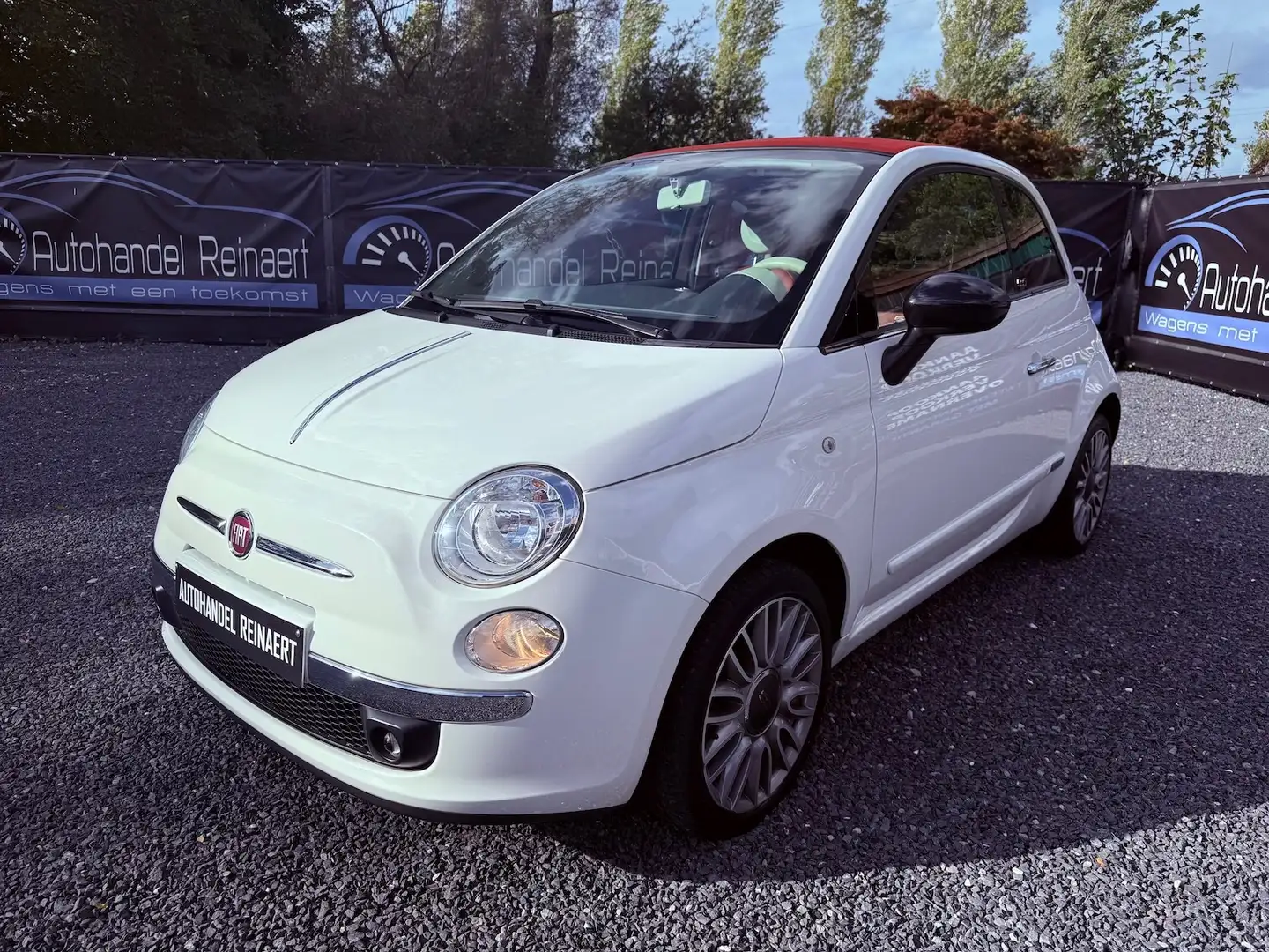 Fiat 500 500C 1.2 Lounge, Airco, Pdc, Leder + 12m Garantie Wit - 1