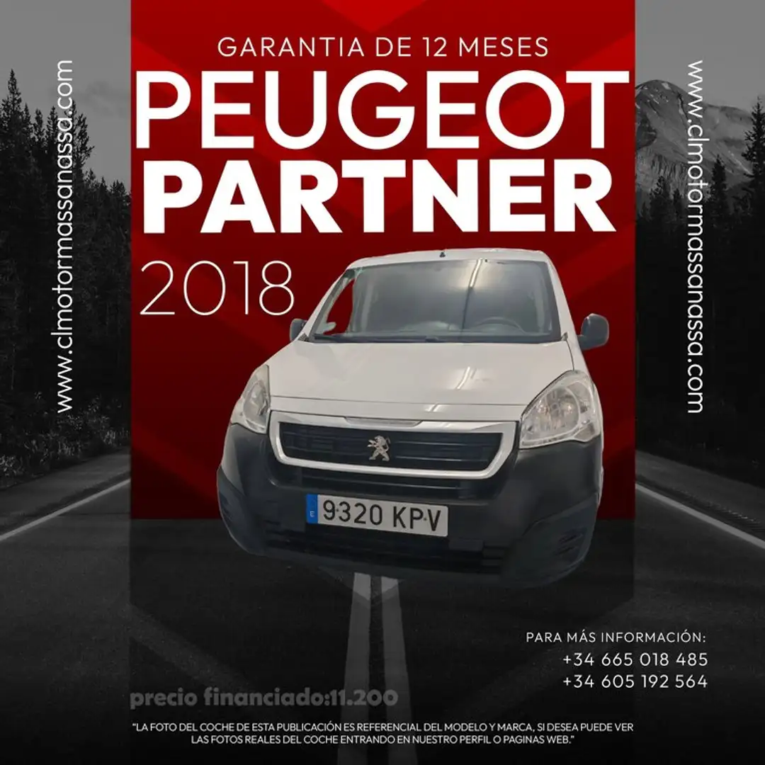 Peugeot Partner Furgón 1.6BlueHDI ConfortPack L1 75 Blanco - 1