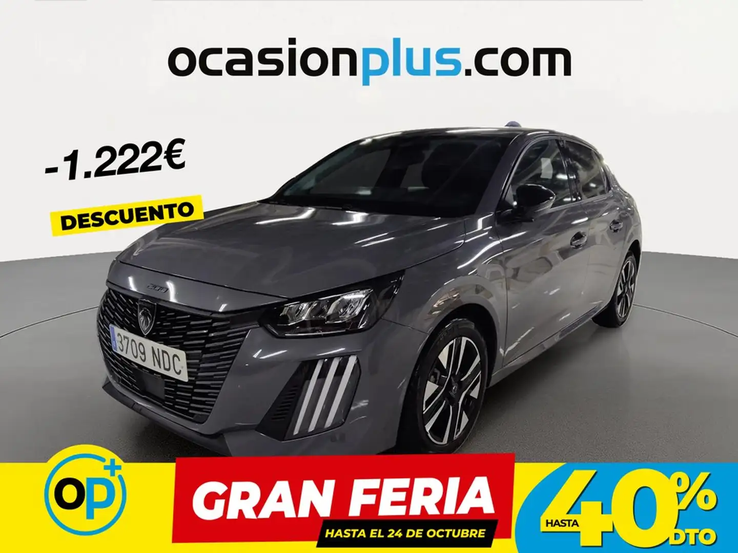 Peugeot 208 1.2 Puretech S&S Allure 100 Gris - 1