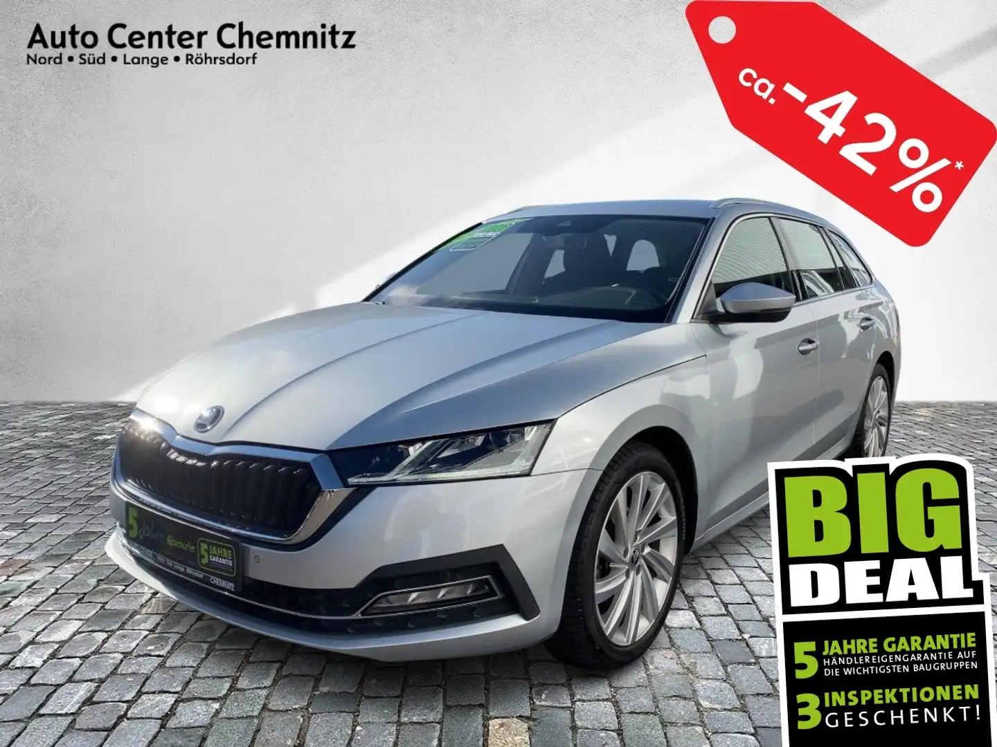 Skoda Octavia 1.5TSI Style Plus Matrix/Navi/SHZ/Kamera Silber - 1