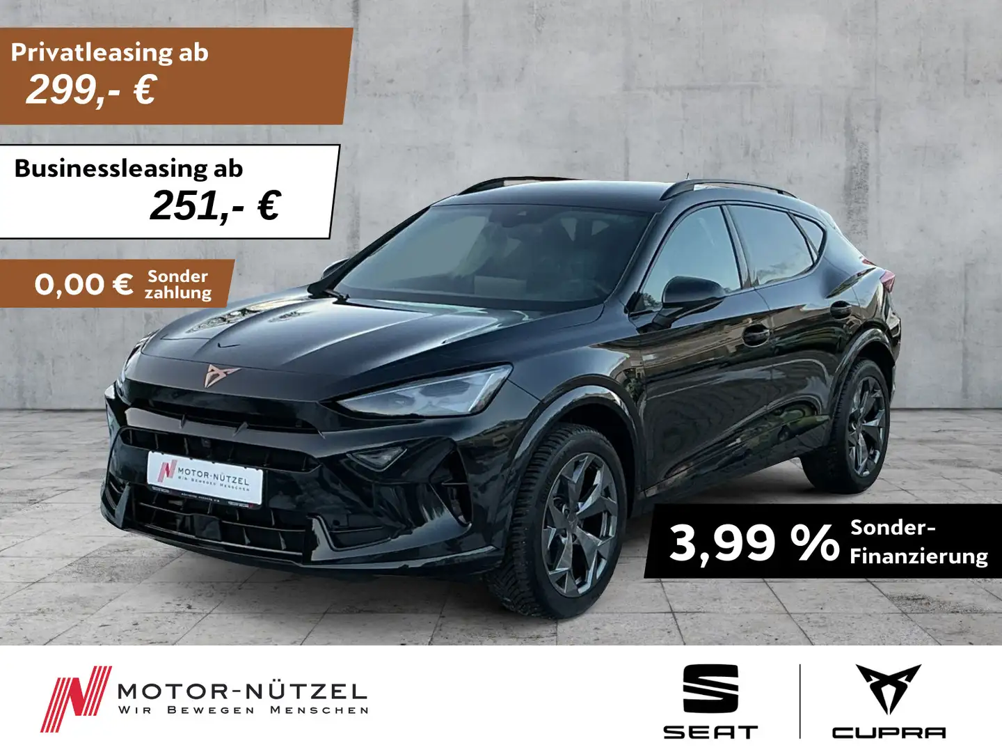 CUPRA Formentor 1.5 eTSI DSG LED+NAVI+APP+ACC+SHZ+PDC Schwarz - 1