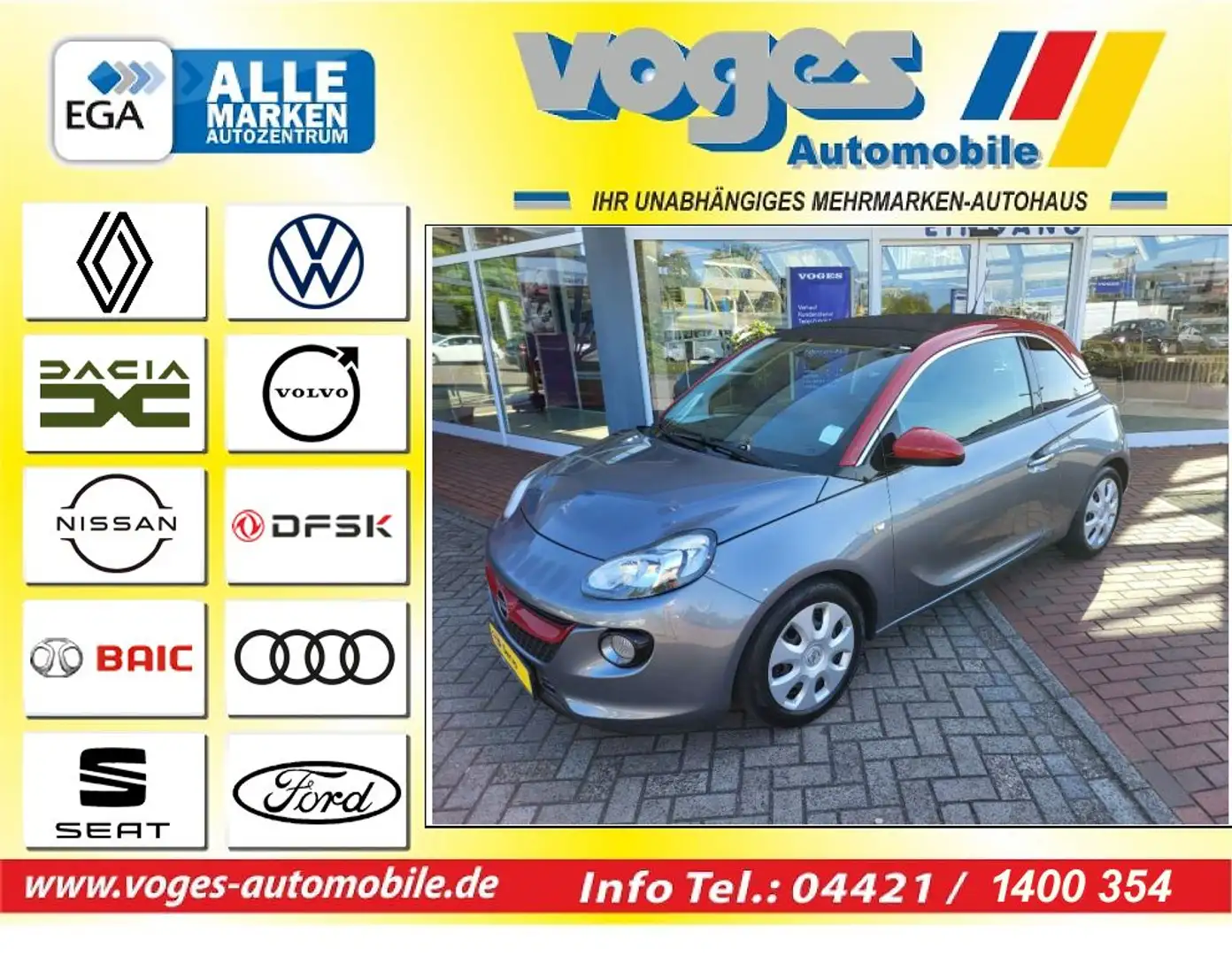 Opel Adam 1.0 Open Air Grau - 1