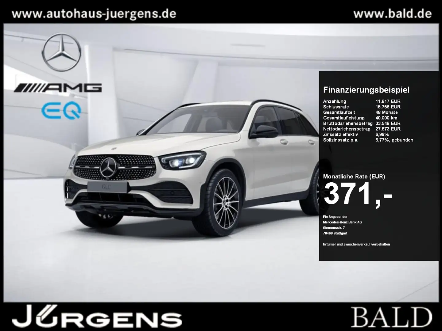 Mercedes-Benz GLC 300 d 4M AMG-Sport/MLB/360/AHK/Night/Distr Blanc - 1