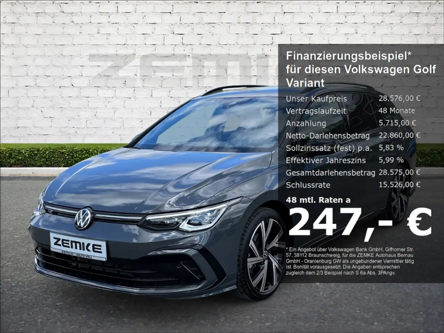 Volkswagen Golf Variant VIII 1.5 eTSI DSG R-Line Sportpaket Navi Digitales Gris - 1