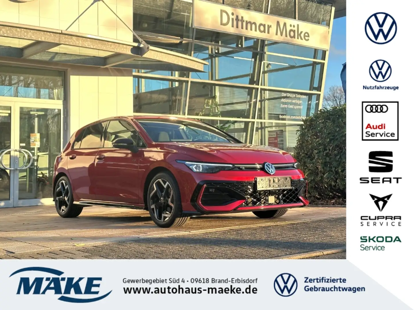 Volkswagen Golf R-Line 2.0 TDI DSG Facelift AHZV STDHZG IQ.L Rot - 1