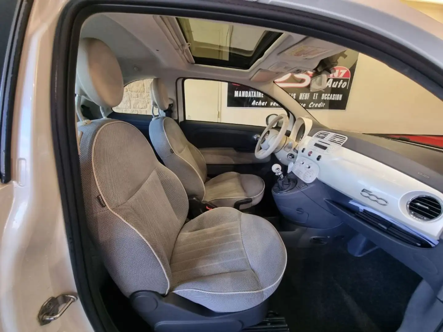 Fiat 500 TOIT OUVRANT 58000 KM CLIM CT OK Blanc - 2
