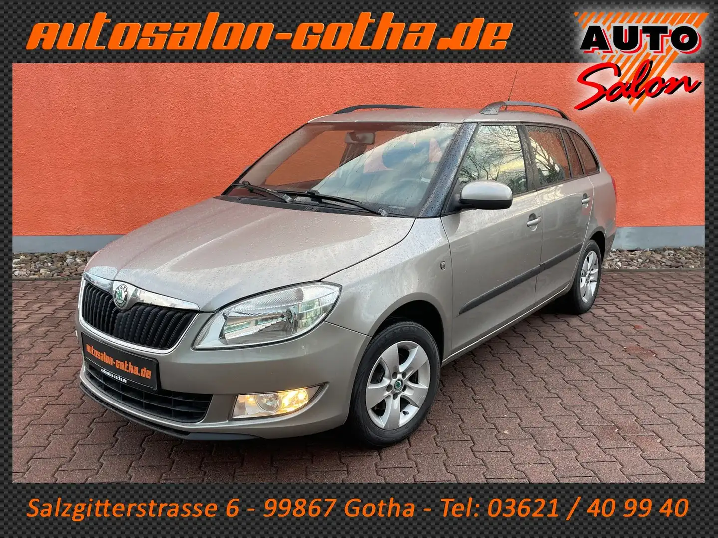 Skoda Fabia Combi 1.2TSI Ambiente KLIMA+AHK LMR TÜVneu Beige - 1