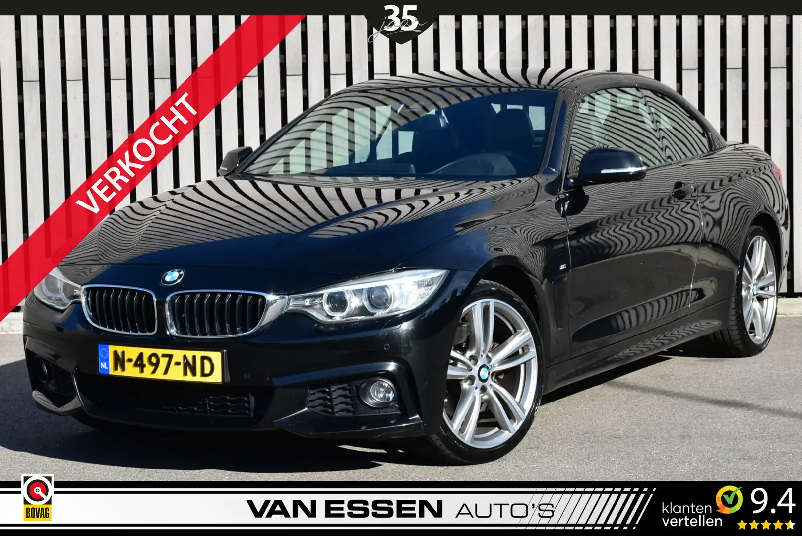BMW 428 4-serie Cabrio 428i xDrive M Sport Leder Navi Stoe Noir - 1