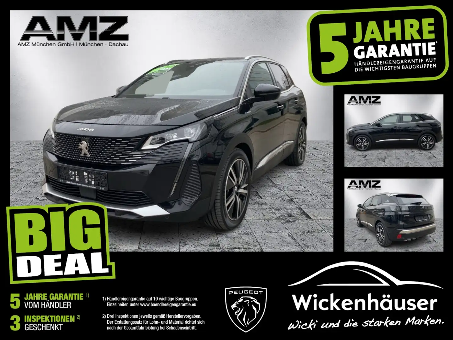 Peugeot 3008 Hybrid4 300 PHEV Müdigkeitserkennungs-Sen. Schwarz - 1
