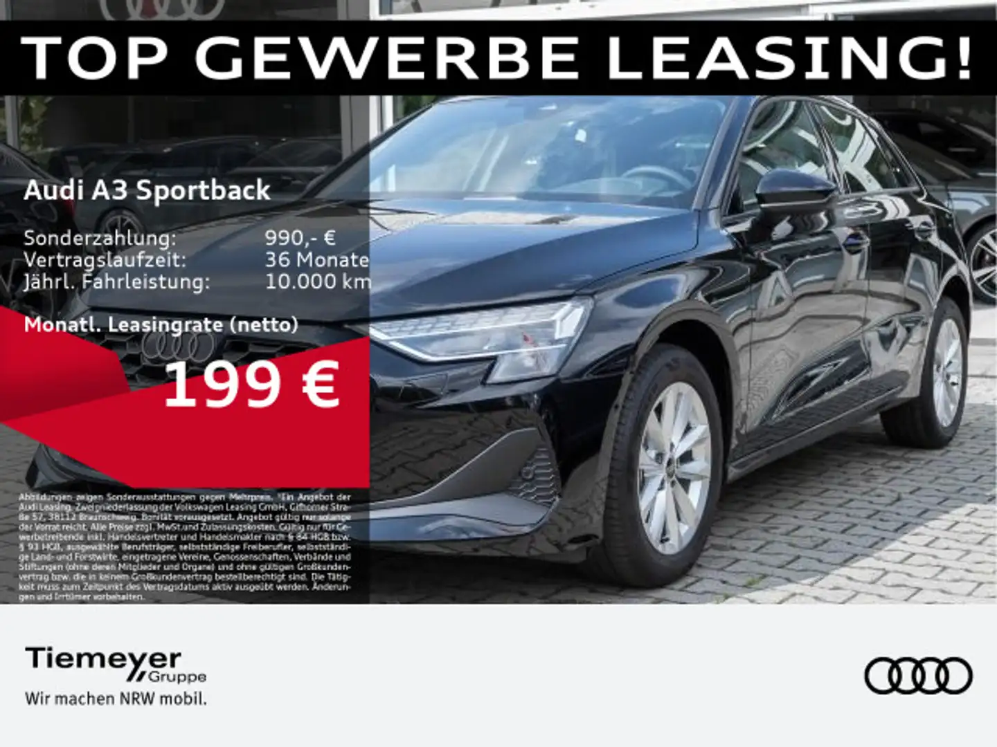 Audi A3 30 TFSI LED VIRTUAL GRA LM16 Schwarz - 1