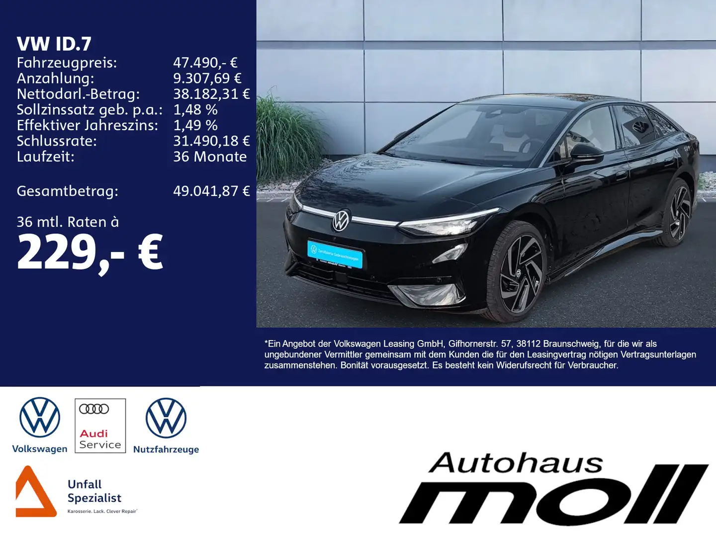 Volkswagen ID.7 Pro Head-up-Display, Harman Kardon, Easy Op Schwarz - 2