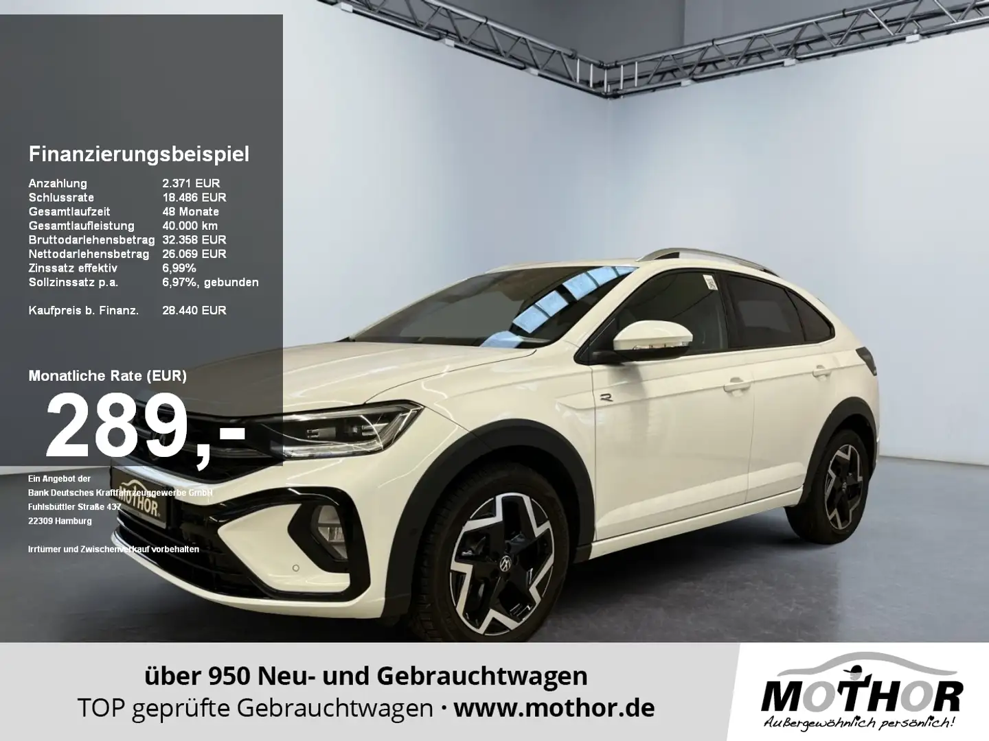 Volkswagen Taigo R-Line 1.0 TSI DSG Matrix Scheinwerfer Weiß - 1