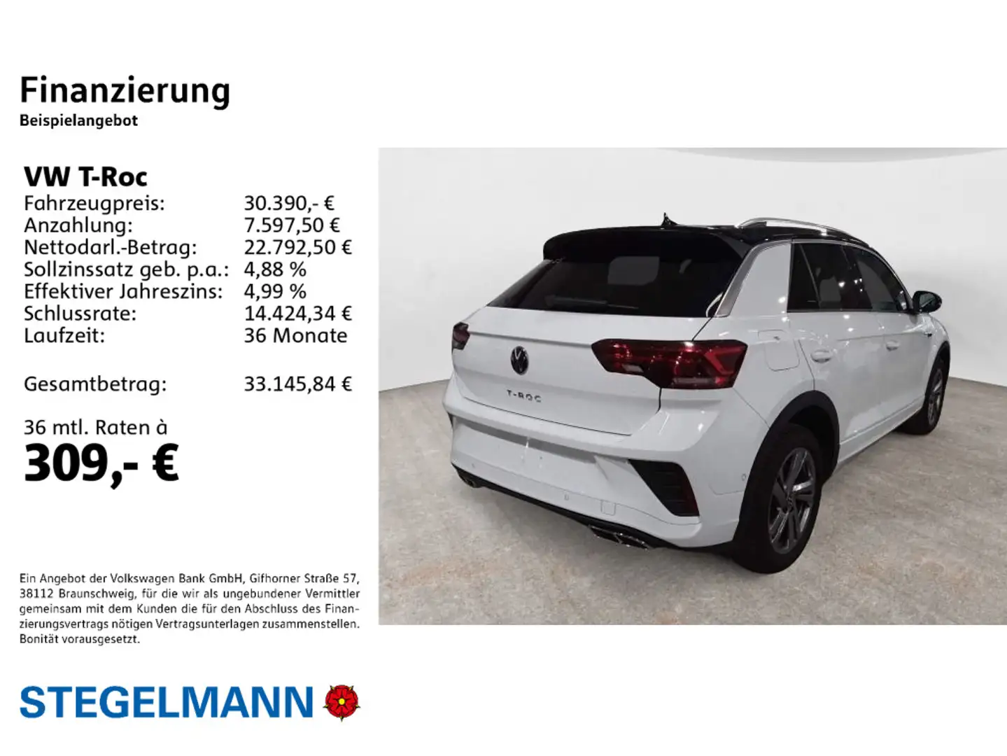 Volkswagen T-Roc 1.5 TSI DSG R-Line *AHK*LED*Navi*Kamera* Weiß - 2