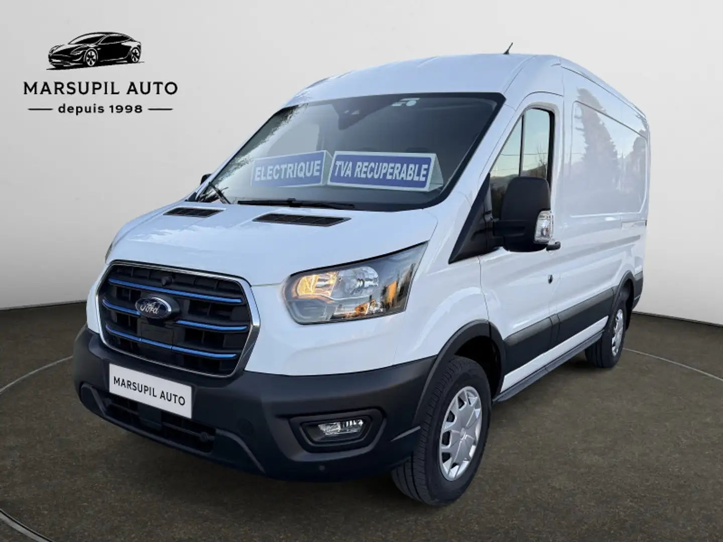 Ford Transit PE 350 L2H2 198 KW BATTERIE 75/68 KWH TREND BUSINESS Blanc - 1