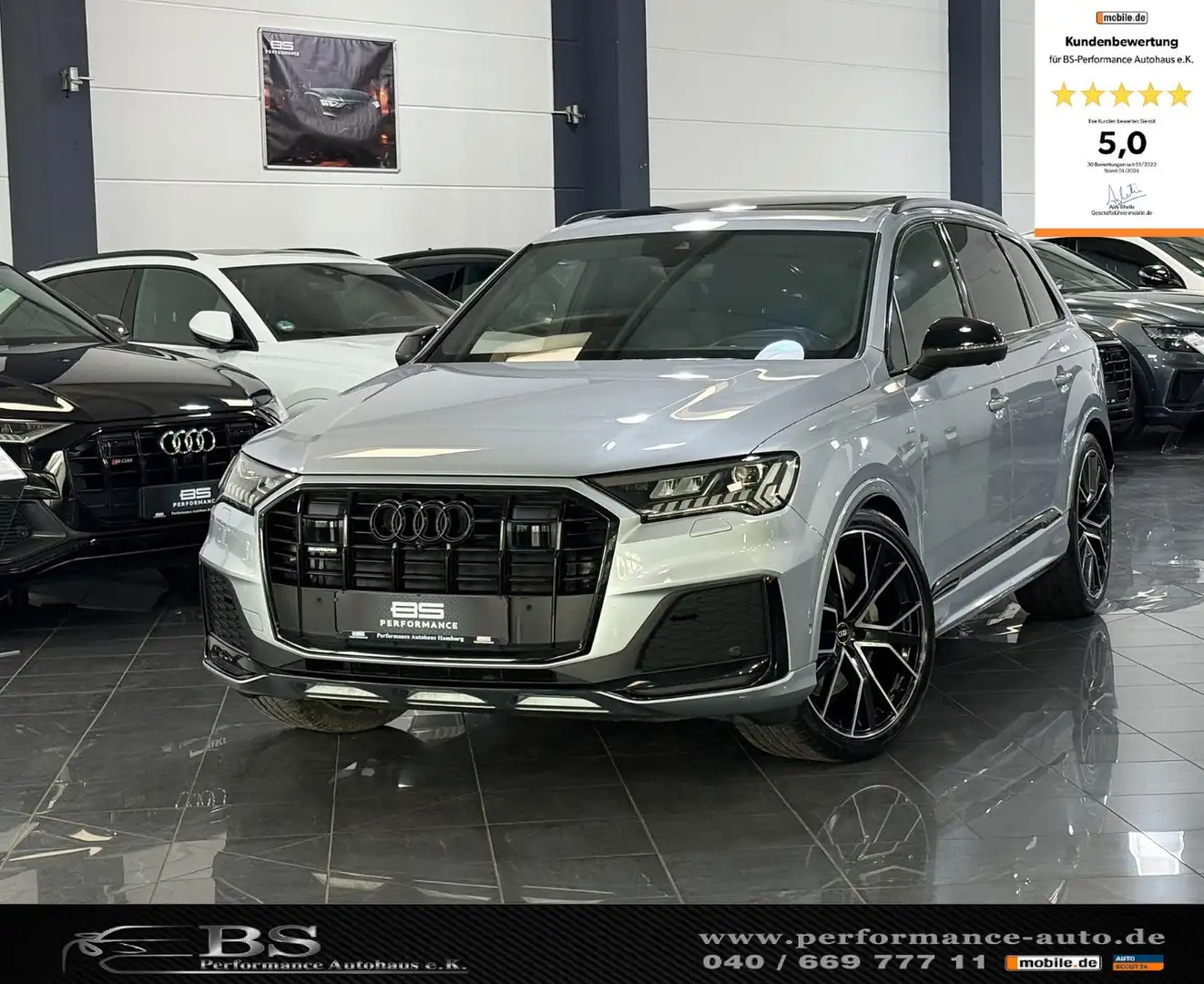 Audi Q7 50 TDI |S-LINE|MATRIX|ACC|PANO|MASSAGE|7-SITZ Zilver - 1