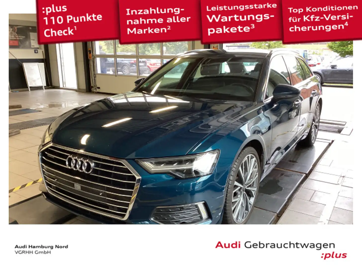 Audi A6 45 TFSI quatt. AHK B&O Nav HDMatrix HUD Blau - 1