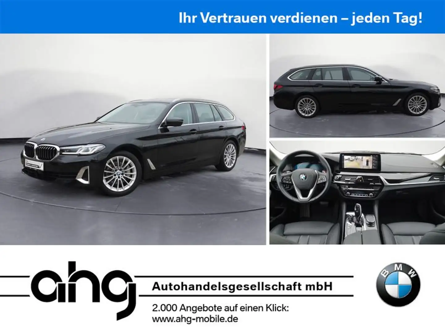 BMW 530 i Touring Luxury Line Pano Head-Up AHK Black - 1