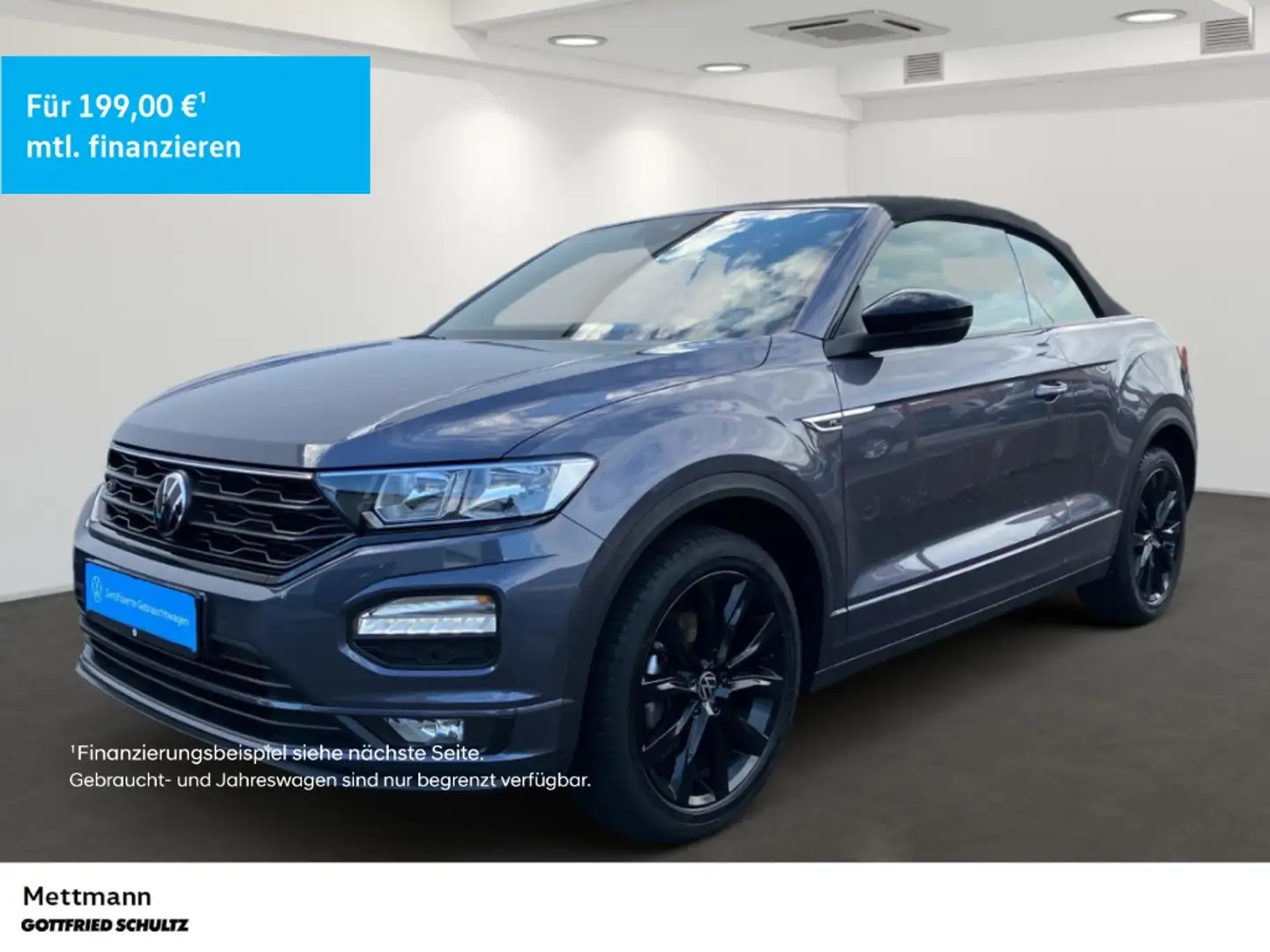 Volkswagen T-Roc Cabr.1.5 TSI R-Line Black SHZ PDC LM ZV E-FNERSTER Grau - 1