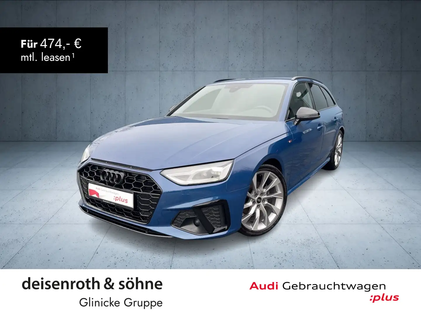 Audi A4 S line 35 TFSI AHK/Nav/ACC/Tour/ASI/19" Bleu - 1