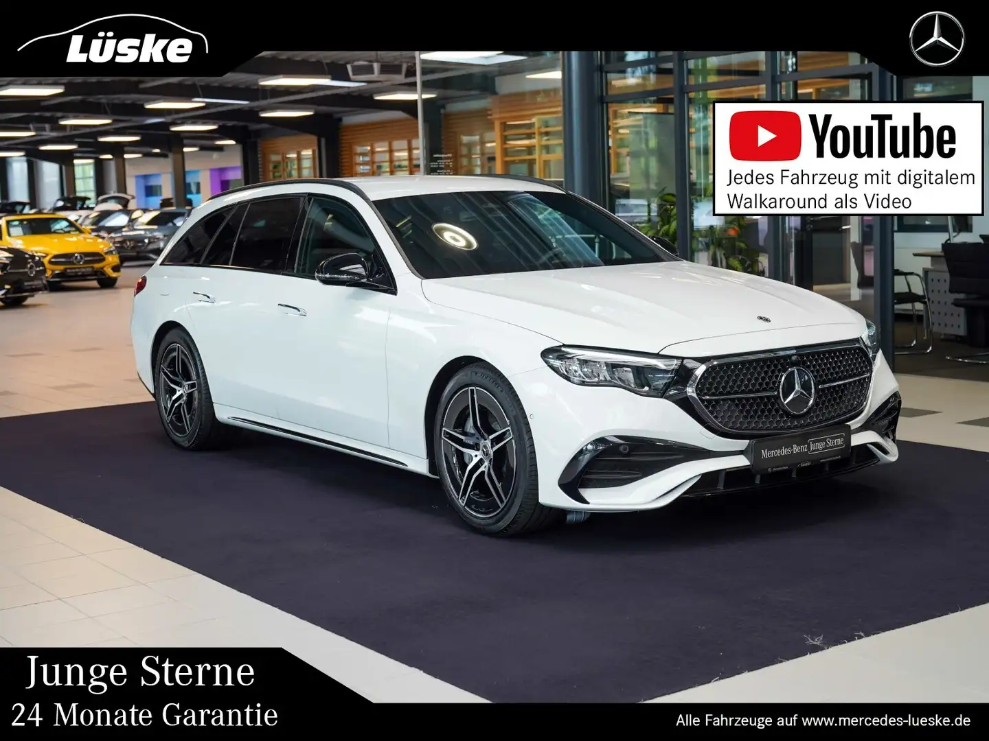 Mercedes-Benz E 220 E 220 d T AMG Line Night Superscreen Burmester Weiß - 1