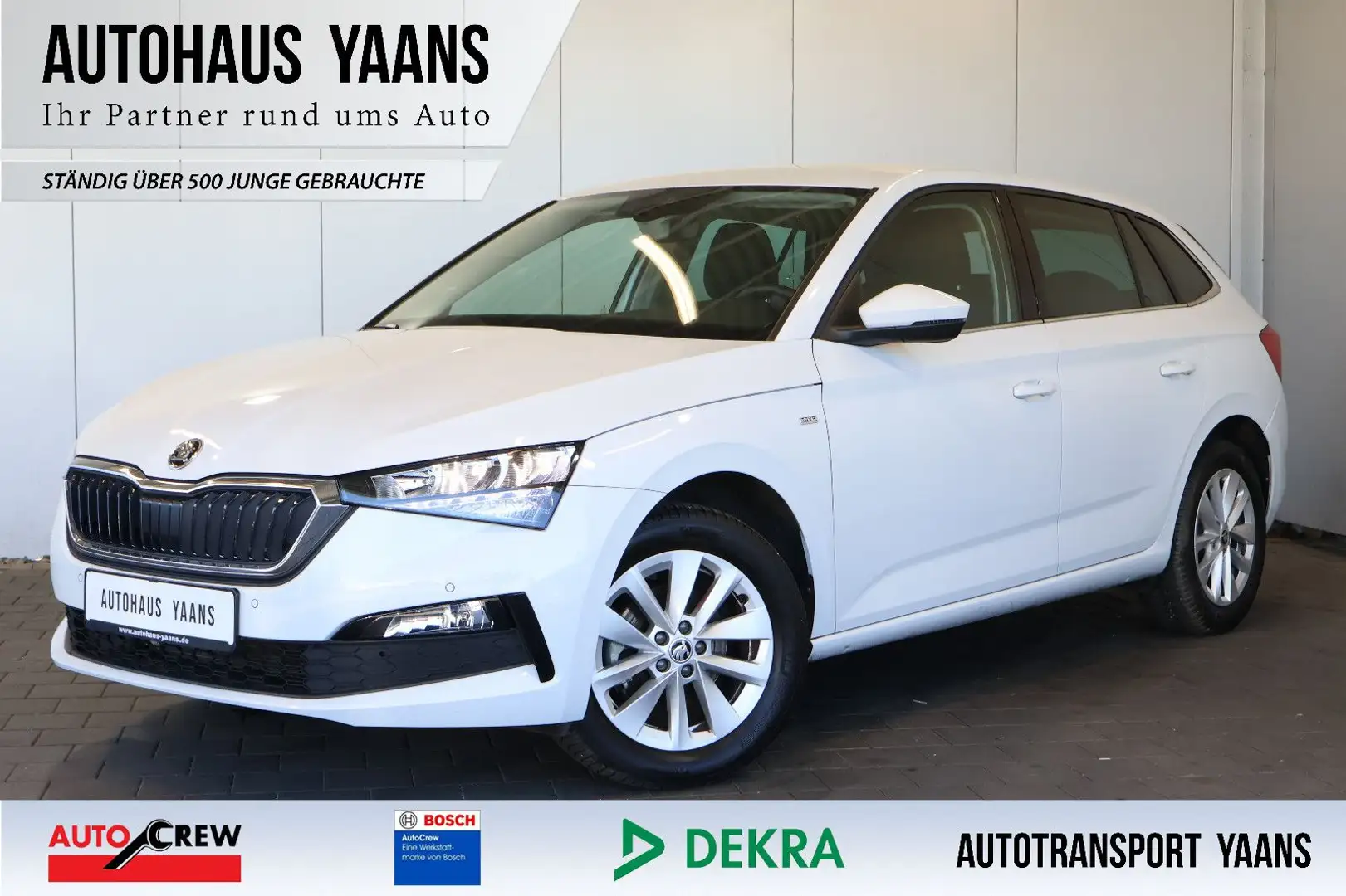 Skoda Scala 1.0 TSI Tour AID+FRONT+LANE+LED+NAVI+ALU Weiß - 1