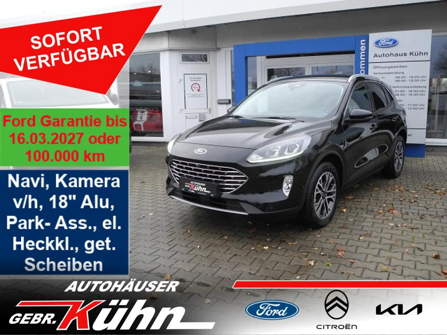 Ford Kuga 2.5 PHEV TITANIUM - eHeckkl., iACC, TW-Ass. Noir - 1