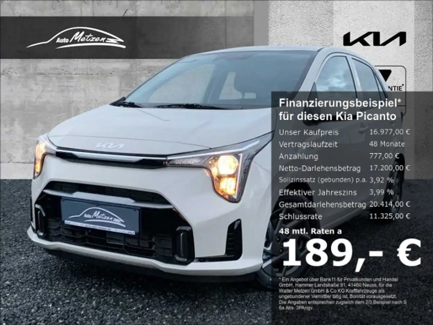 Kia Picanto 1.2 Vision NAVI APPS ALU Kamera Sitzheizung Beige - 1