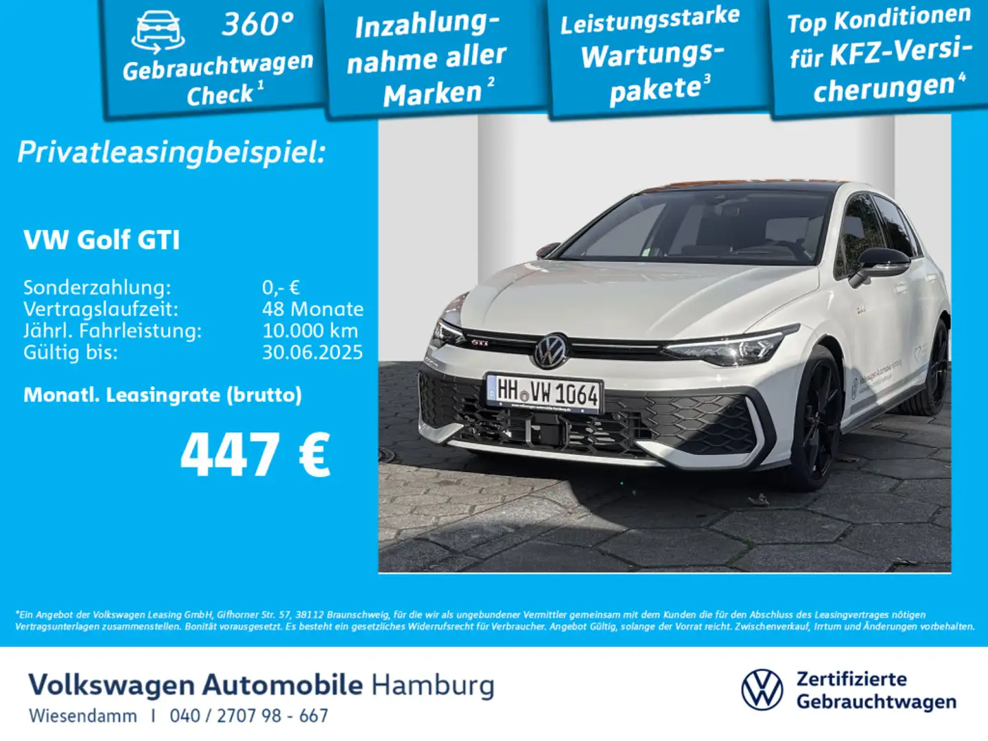 Volkswagen Golf GTI 2.0 TSI DSG  PANO/HUD/KAMERA/ACC Weiß - 1