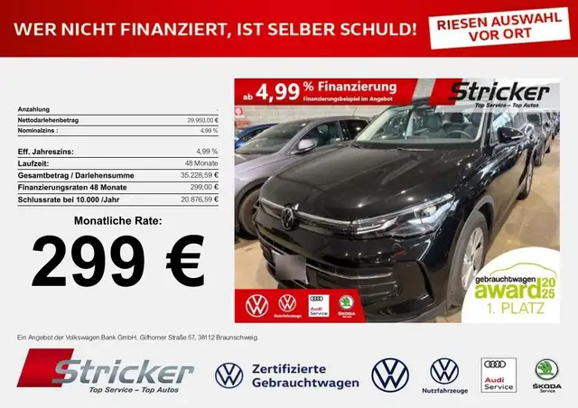 Volkswagen Tiguan Life 2.0TDI DSG 299, ohne Anzahlung ACC Kamera Ap