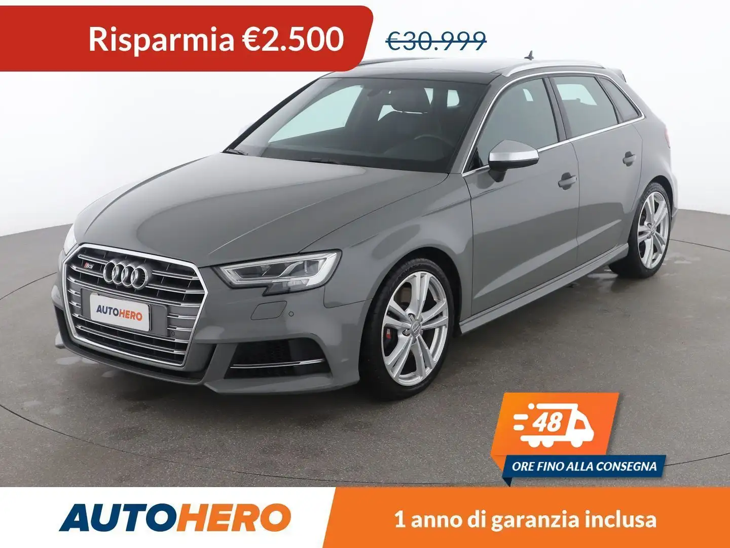 Audi S3 2.0 TFSI   300 CV S tronic quattro Gris - 1