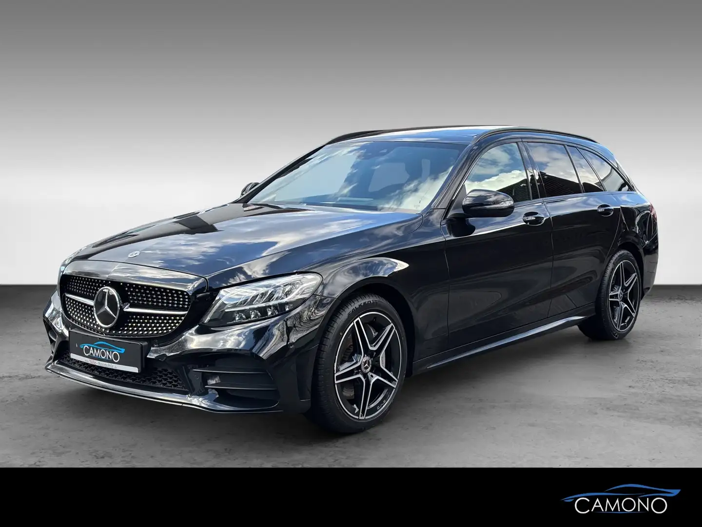 Mercedes-Benz C 400 T 4M AMG Pano Burm StdHz. HuD AHK Leder Negro - 1