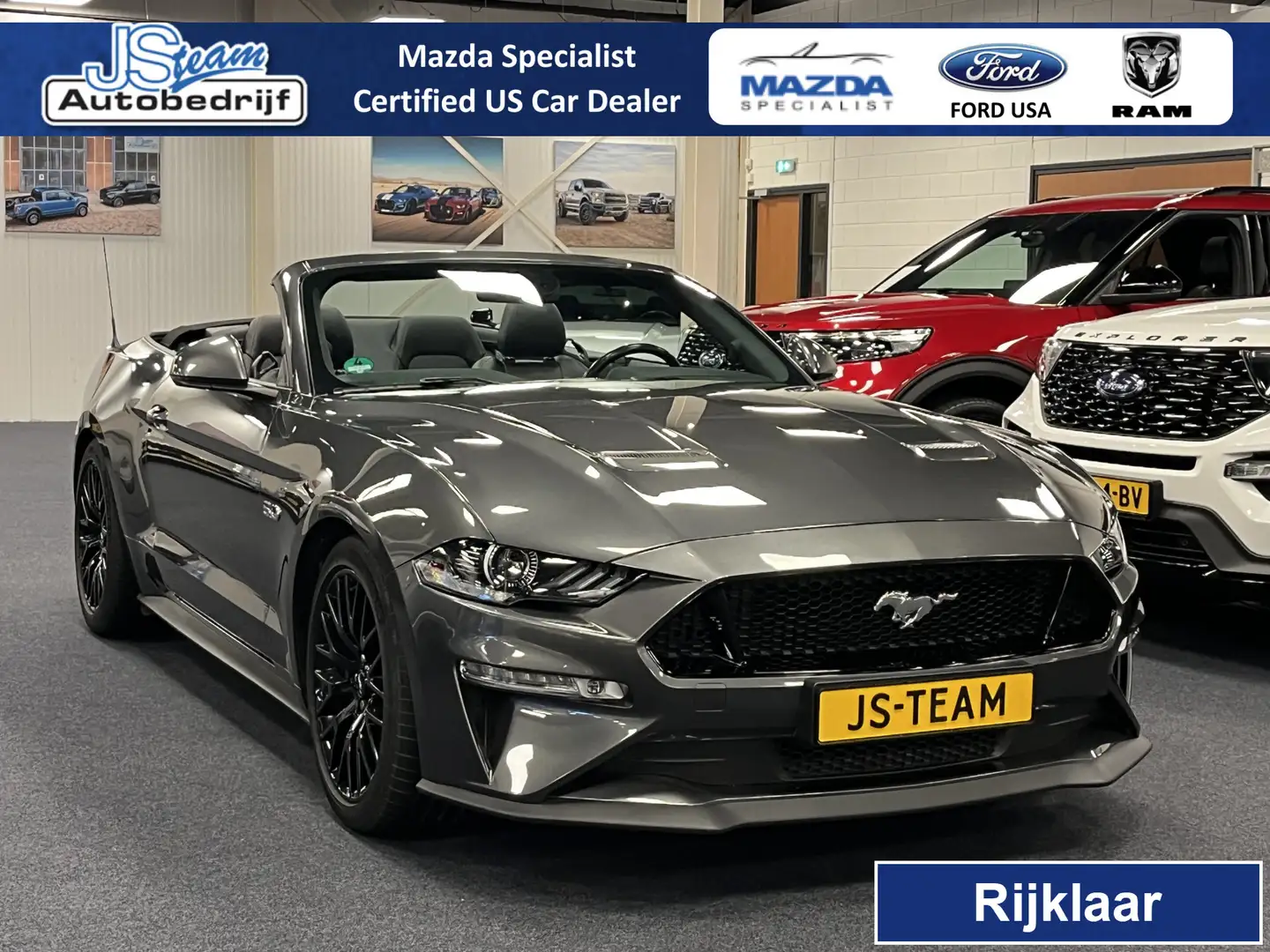 Ford Mustang USA Convertible 5.0i V8 GT Premium 450PK Automaat Grijs - 1