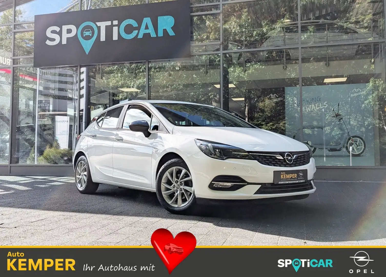 Opel Astra 1.5 D Edition Autom. *LED*AHK*Navi* Weiß - 1